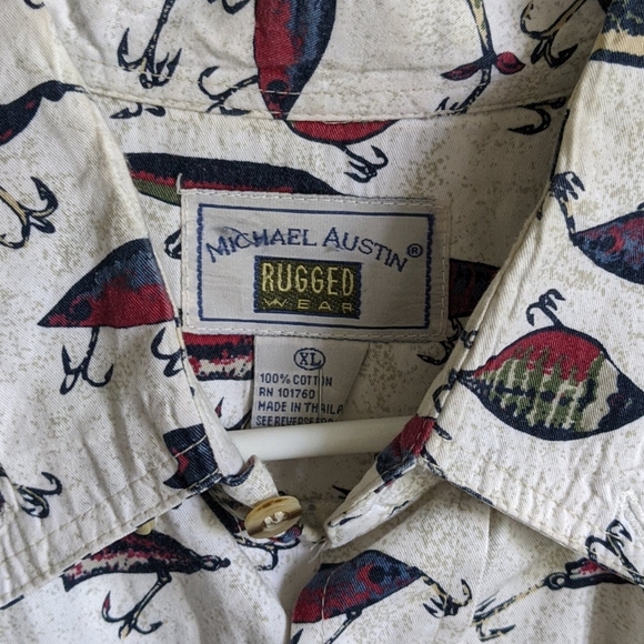 Vintage Short Sleeve Sport Fishing Shirt - Picture 3 of 4